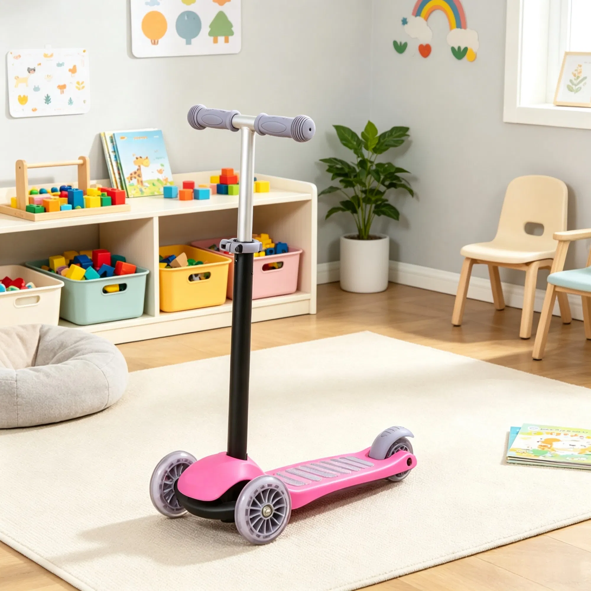 Pink 3-in-1 Ride on Push Car Kids Scooter Sliding Walker — photo 8