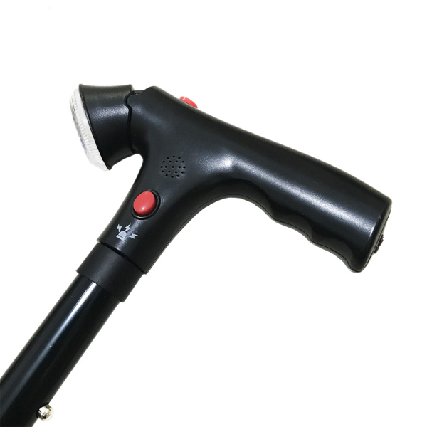Camping Hiking Walking Stick 5-Level Height Adjustable Folding Walking Cane with LED Light And Alarm-8
