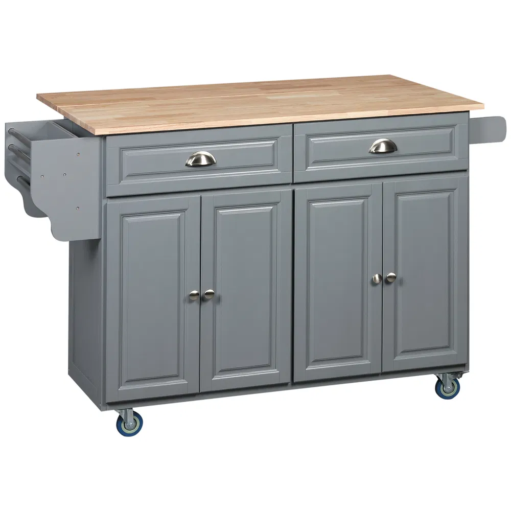 Kitchen Island With Storage, Rolling Kitchen Island With Drop, picture 5 of 5