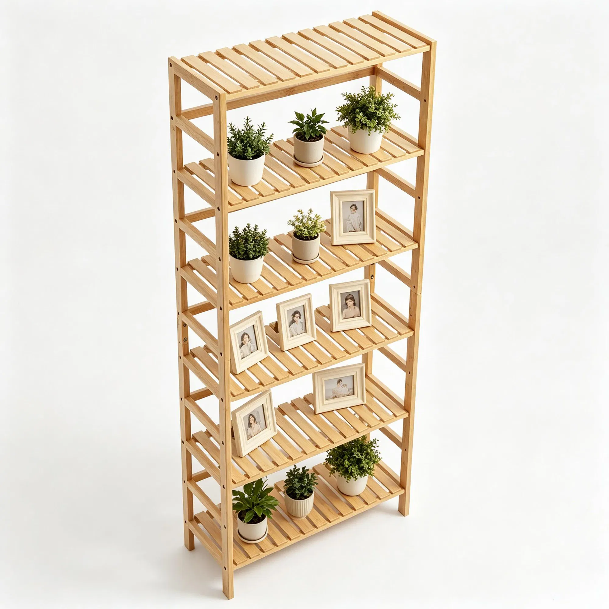 Bamboo Ladder Bookshelf
