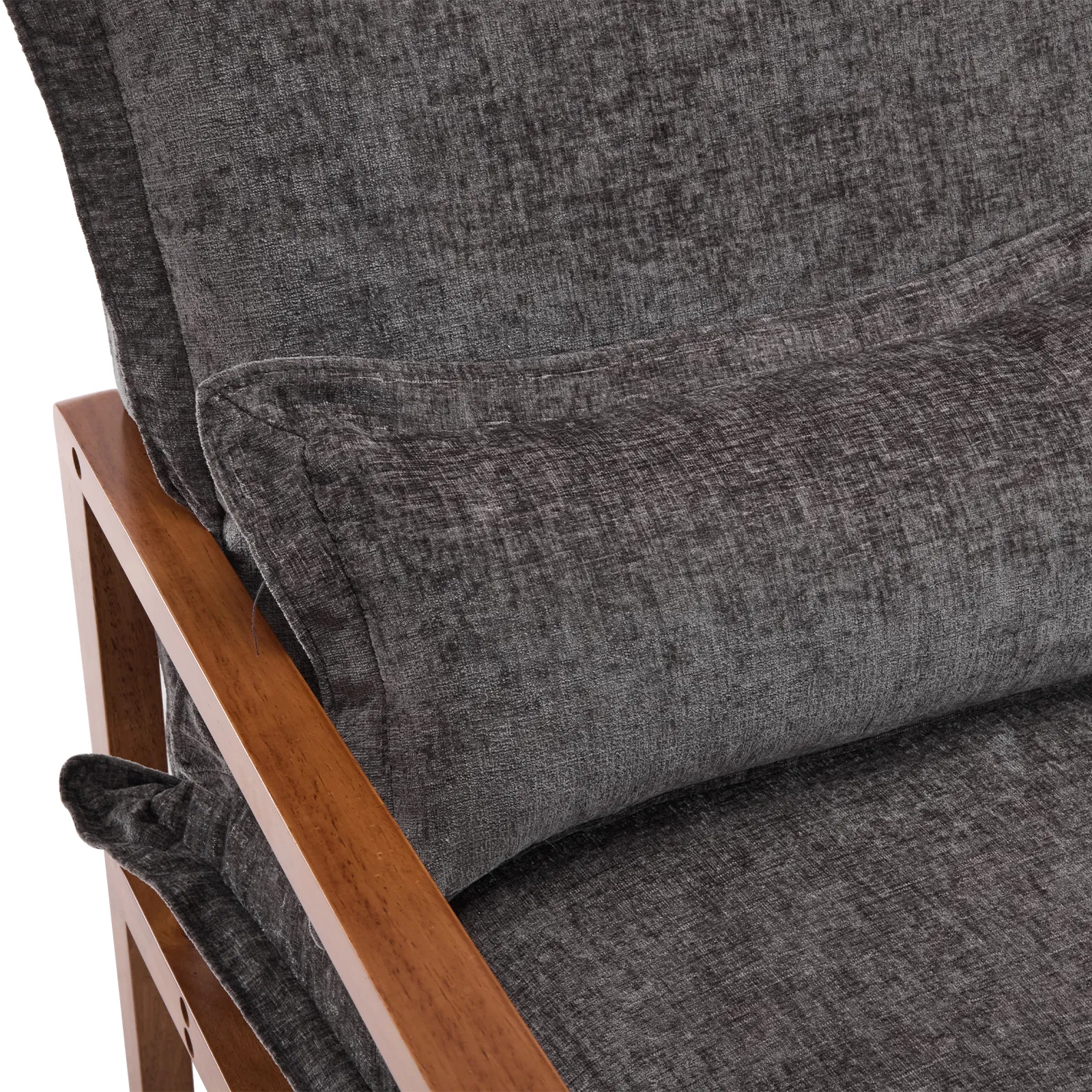 Cloud Shaped Indoor Leisure Chair with Solid Wood Armrest & Solid Wood Frame, Chenille Fabric Accent… image 15