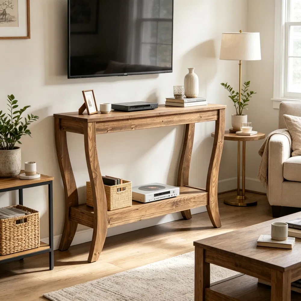 Wood Console Table, picture 2 of 5