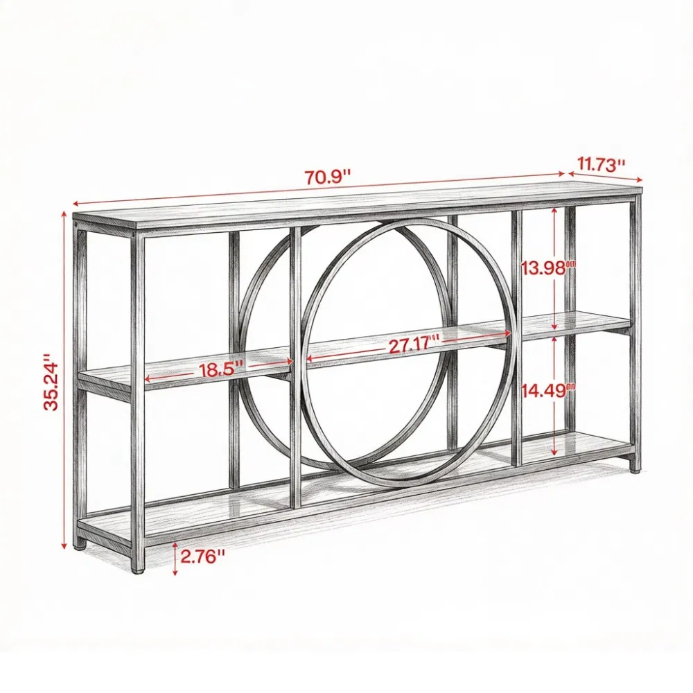Industrial Console Table, picture 4 of 5