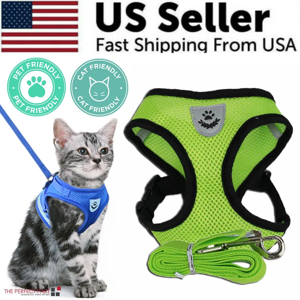 Cat Dog Pet Harness Adjustable Control Vest Dogs Reflective S M L XL Leash image 22