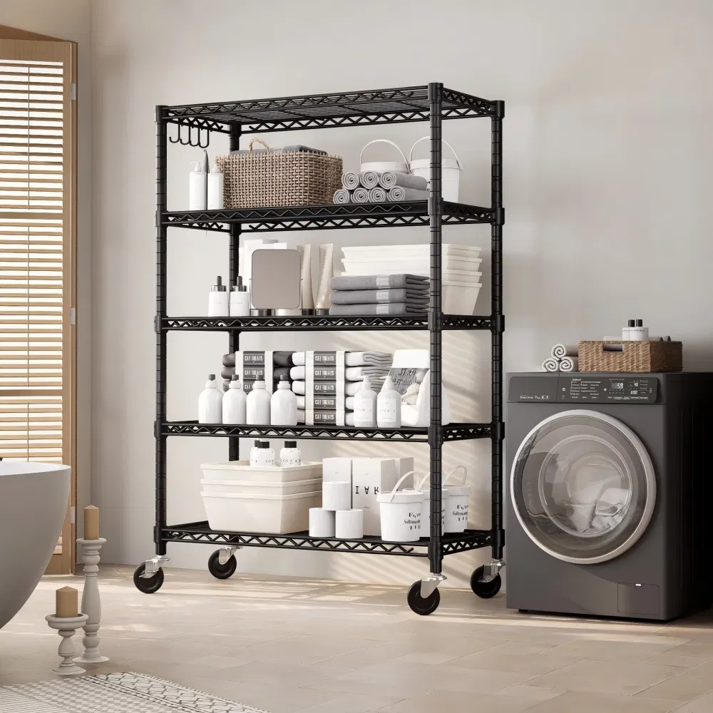 5-Tier Wire Shelving Unit, picture 2 of 5