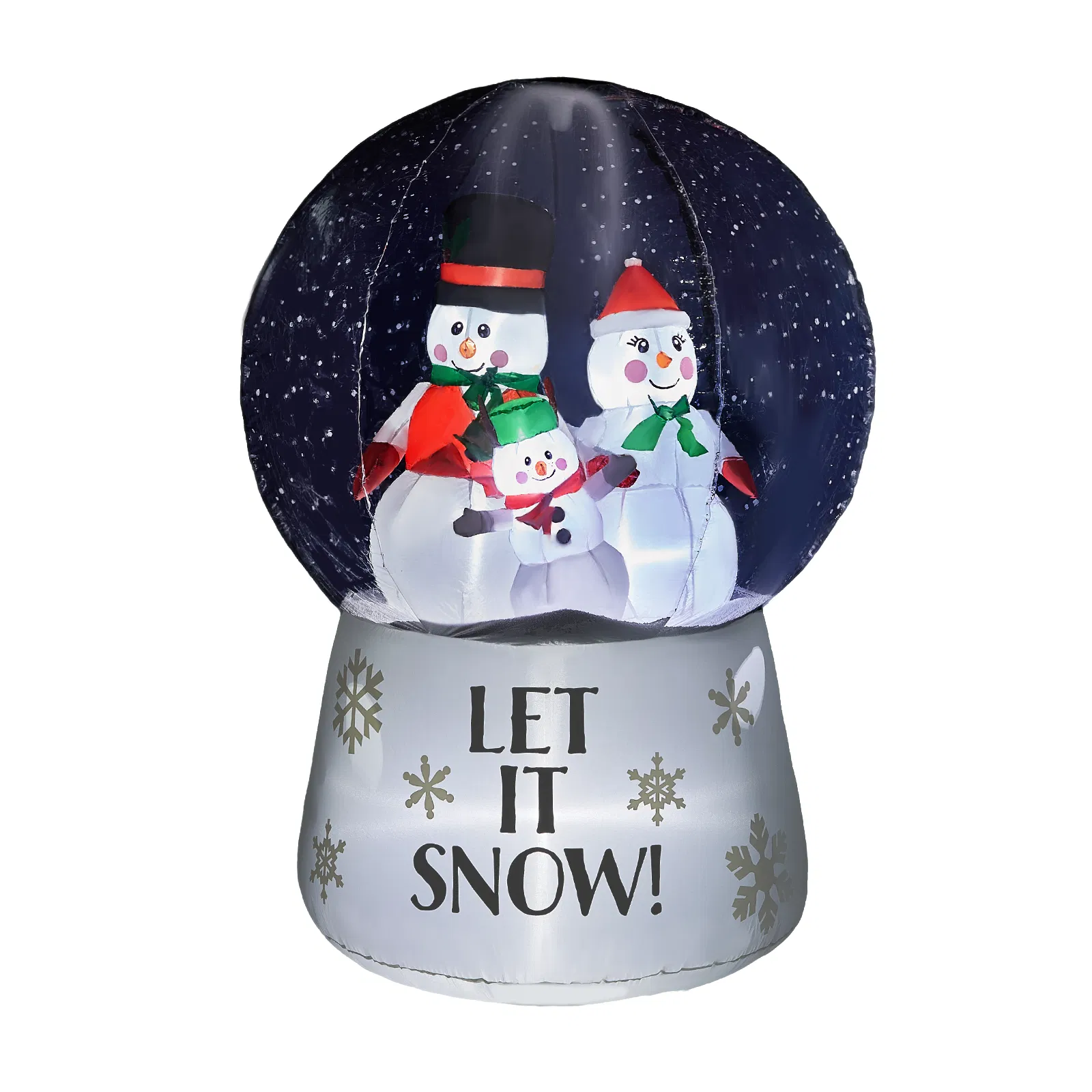 6 FT Lighted Christmas Inflatable Decoration, Large Inflatable Snow Globe with Snowman Family, Funny Blow… image 2
