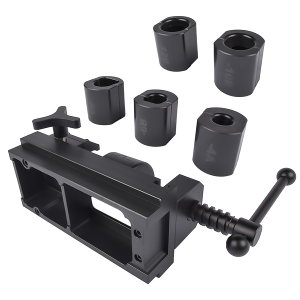 油管接头安装工具 Aluminum Fuel Line Fittings Installation Tool Fuel Hose Repair Tool Kit Black Fit from -4 to -16 Hose End Socket Nuts-22