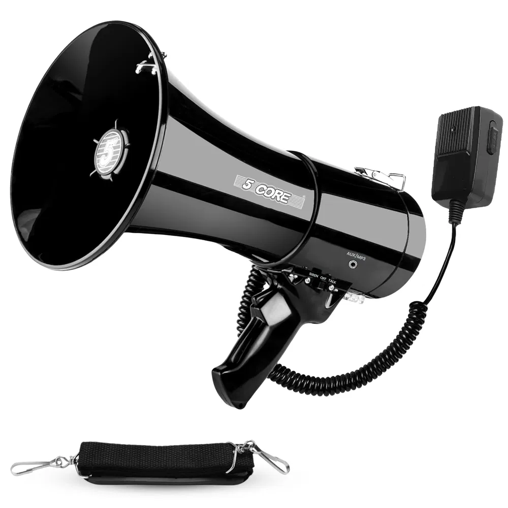 5 Core Megaphone Speaker 100/50W Loud Rechargeable/ Battery Power Bullhorn image 12