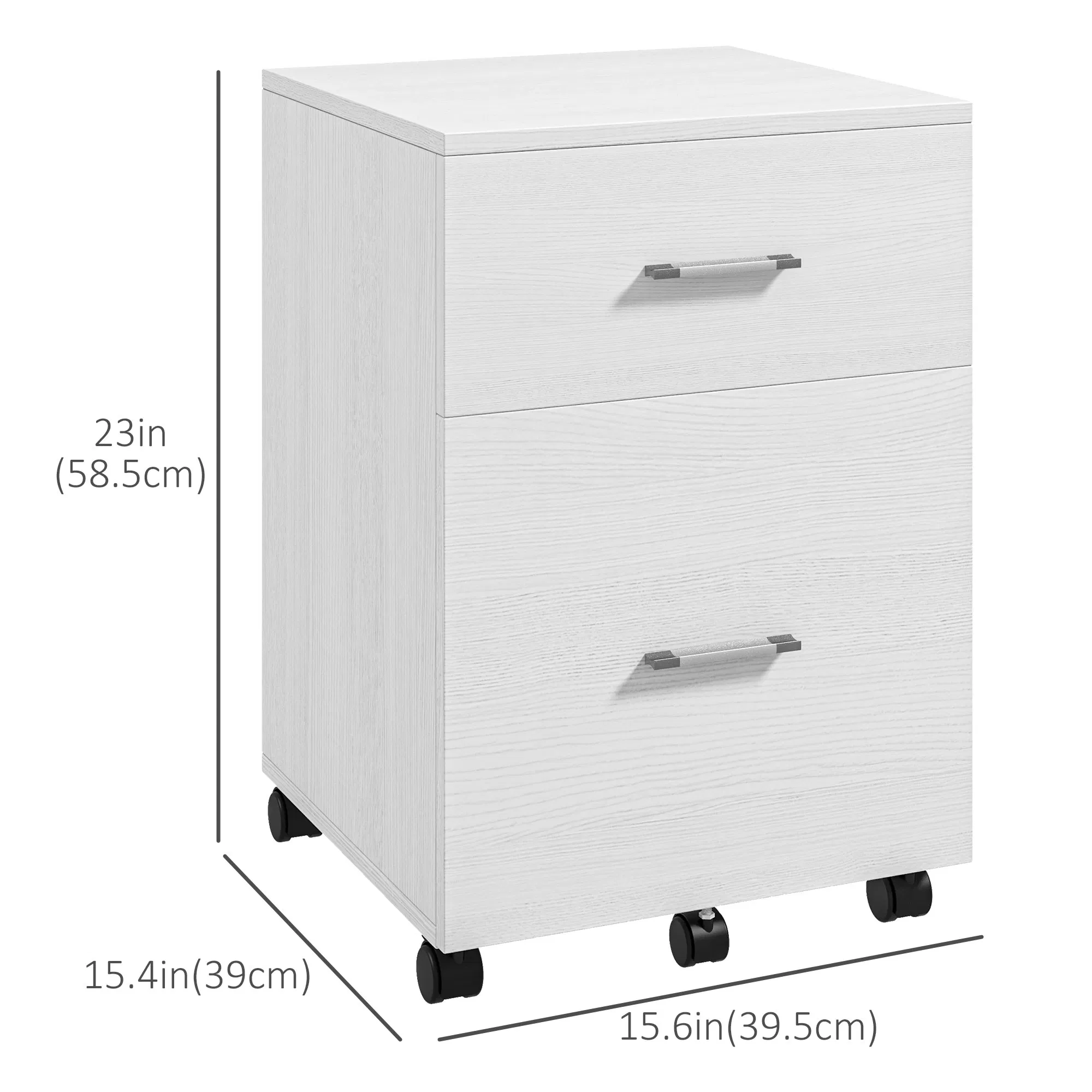 Two Drawer Mobile Filing Cabinet, picture 4 of 5