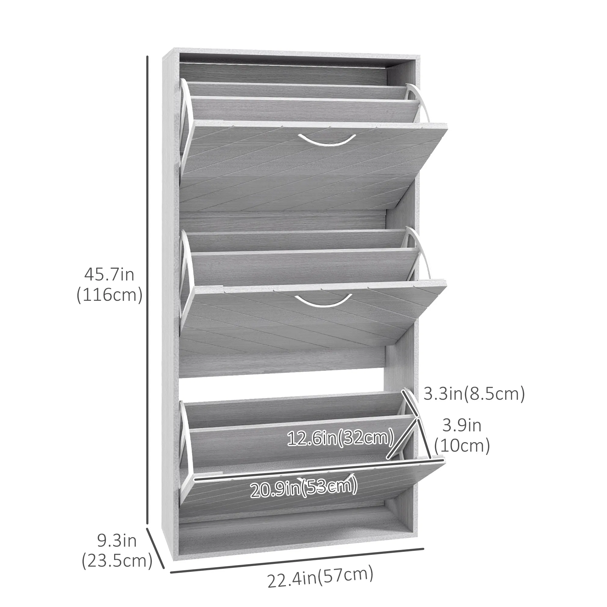 Shoe Storage Cabinet with Flip Drawers, picture 3 of 5