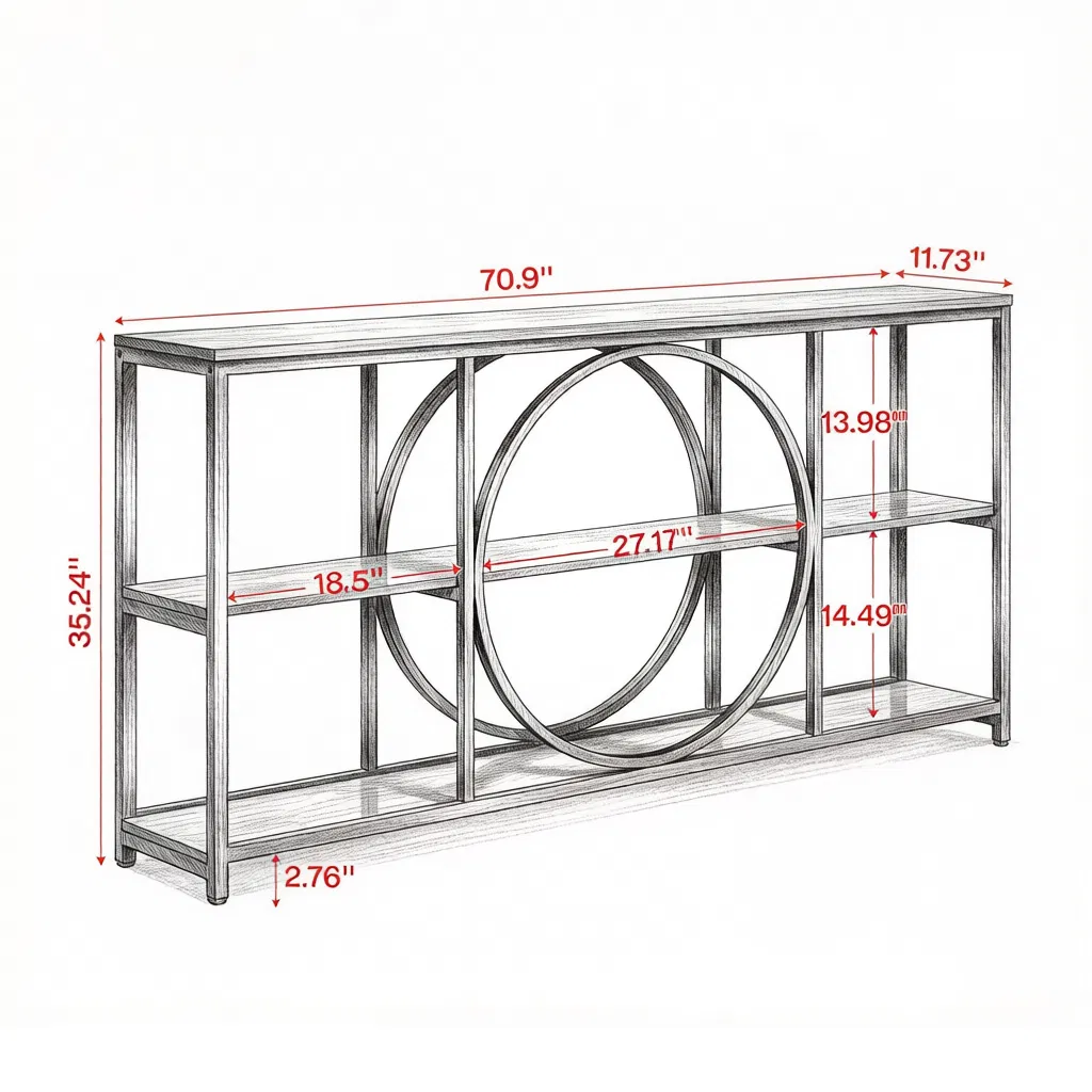 Industrial Console Table, picture 4 of 5