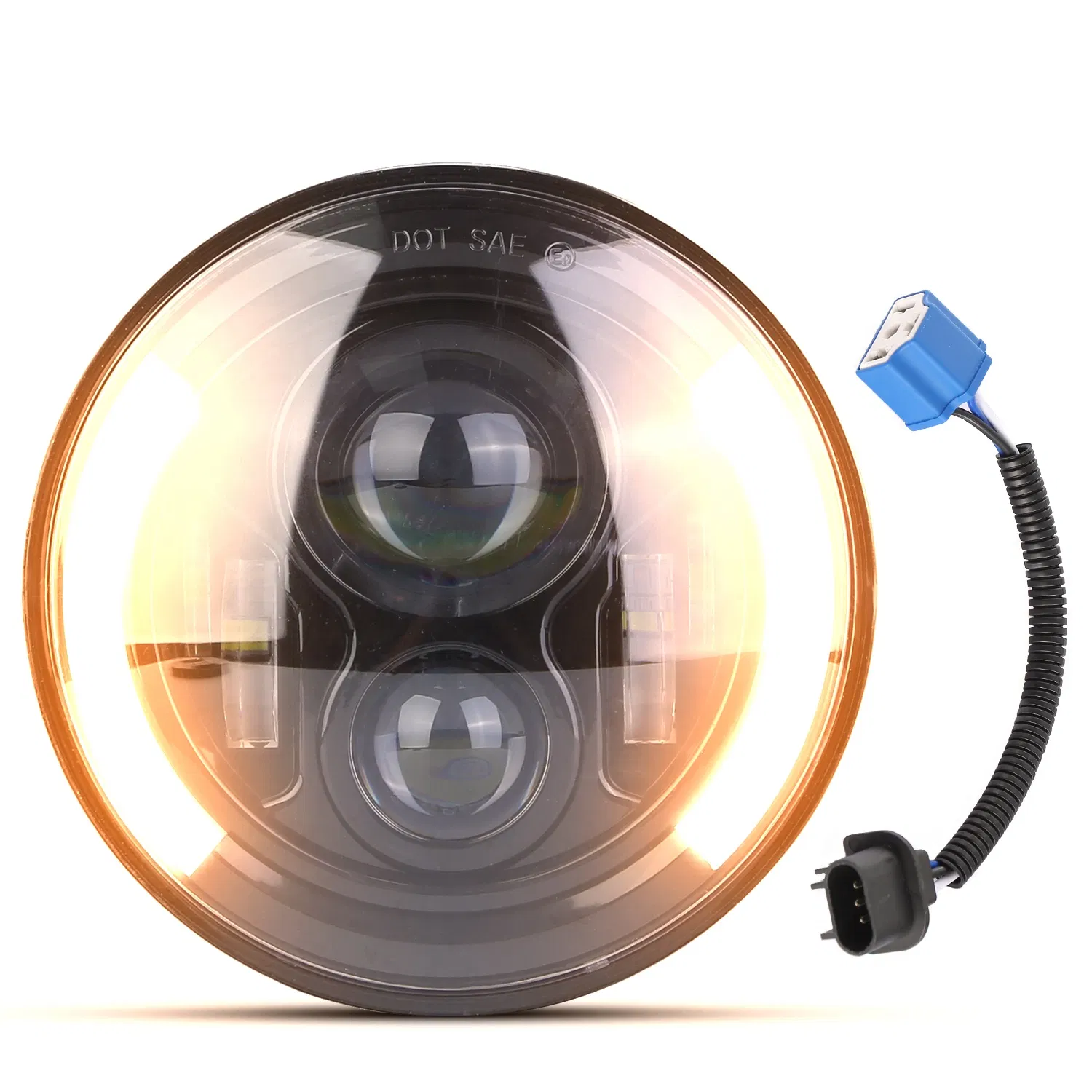 7In 40W Round LED Headlight 3800LM Halo Car Headlamp with DRL Turn Light High Low Beam Fit for Honda…