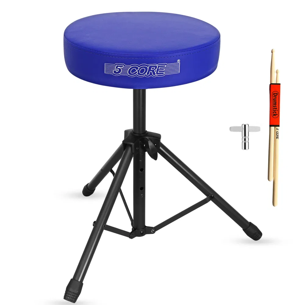 5 Core Drum Throne 3" Thick Padded Memory Foam Comfortable Drummer Stool 330Lb Capacity Adjustable image 21