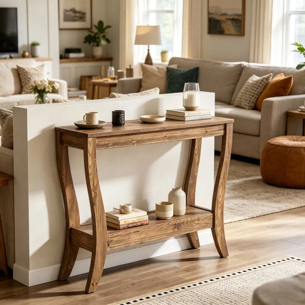 Wood Console Table, picture 3 of 5