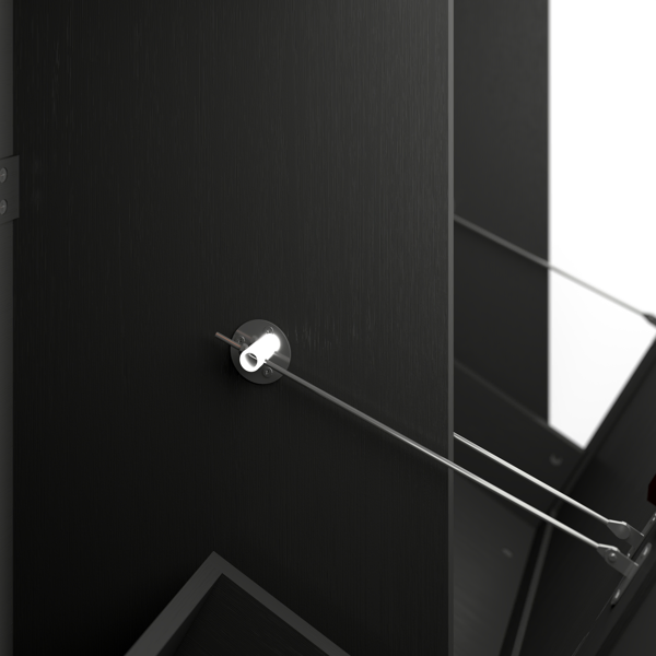 Farmhouse Black Double Tilt Out Trash Cabinet for 20 Gallon Trash Cans, Free Standing Recycling Cabinet with Hideaway Drawer, Barn Door Style Laundry Sorter Cabinet, Tilt Out Trash Cabinet for Kitchen-29