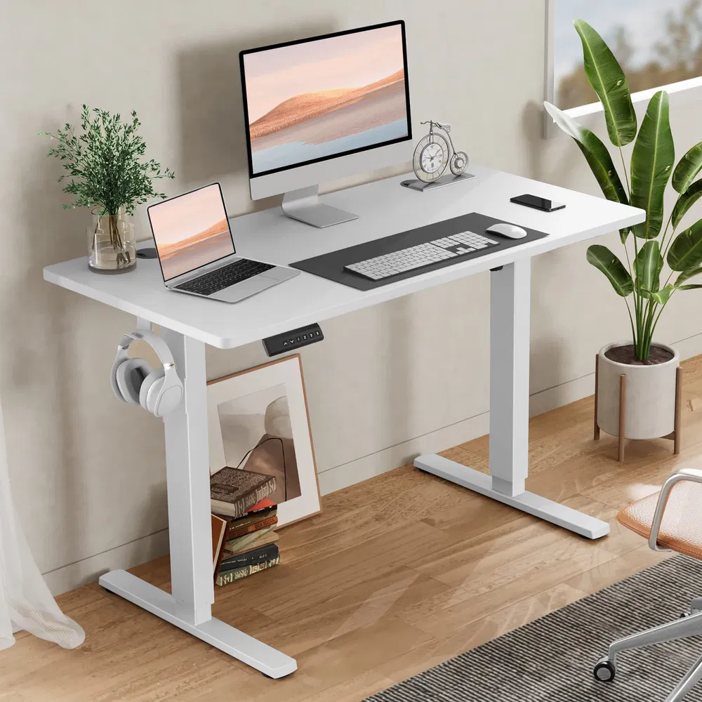 Ergonomic Height Adjustable Table with T-Shaped Metal Bracket Modern Computer Workstations,40'' x 24"in