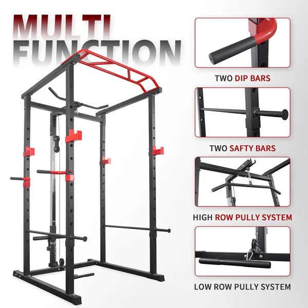 Power Cage Squat Rack Stands Gym Equipment 1000-Pound Capacity — photo 6