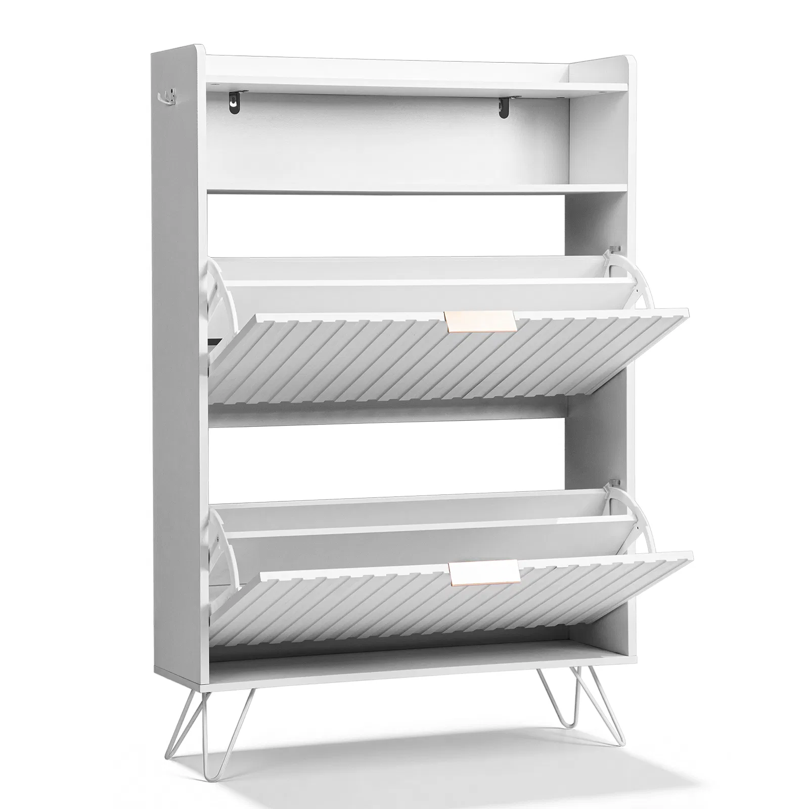 Shoe Cabinet with Slatted Front, picture 3 of 5