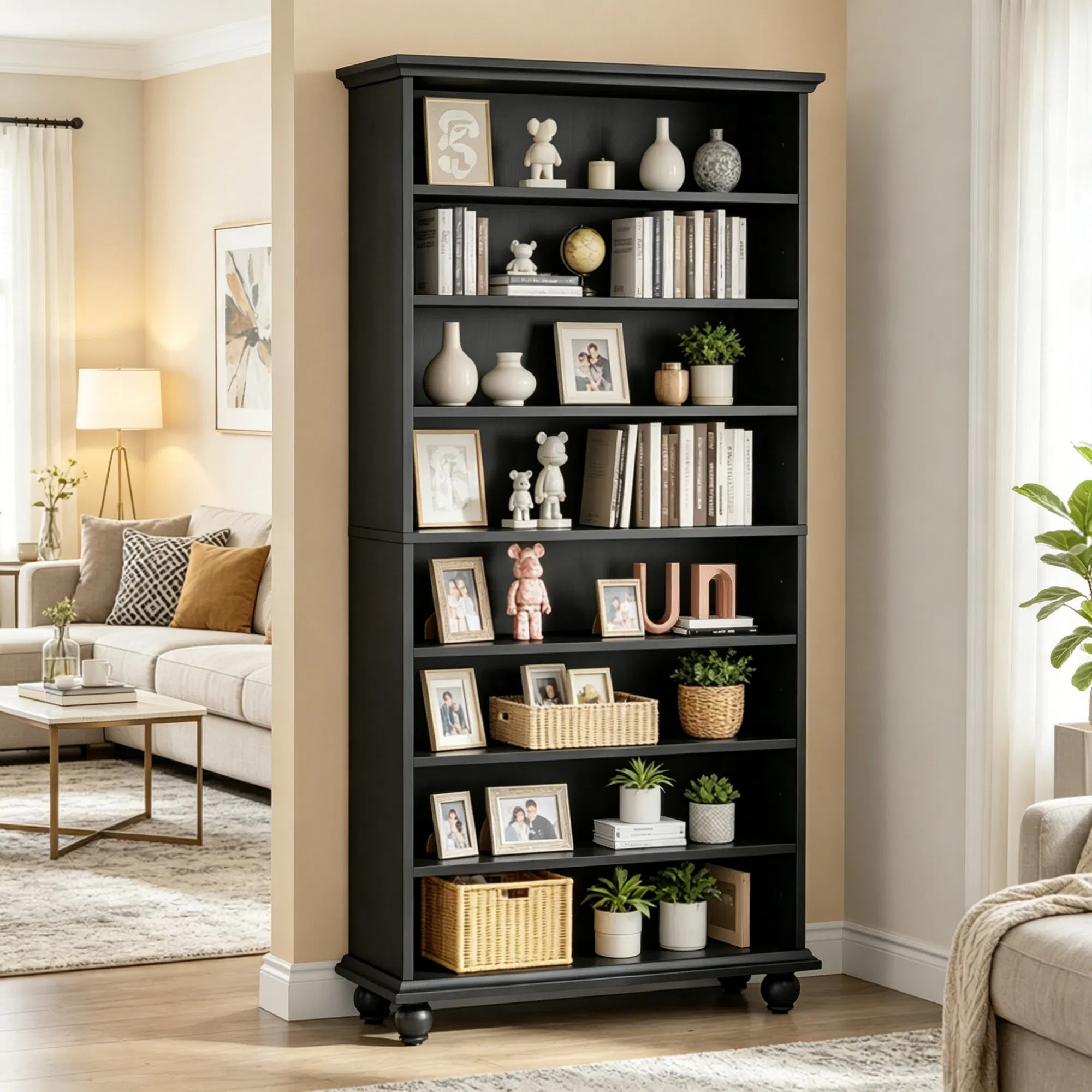 Lighted Bookshelf with Adjustable Shelves, picture 2 of 5
