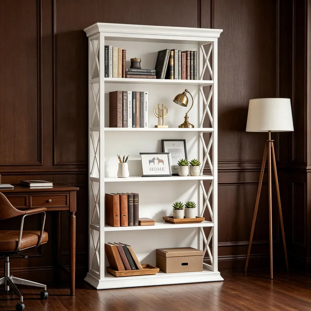 Metal and Wood Bookshelf, picture 5 of 5