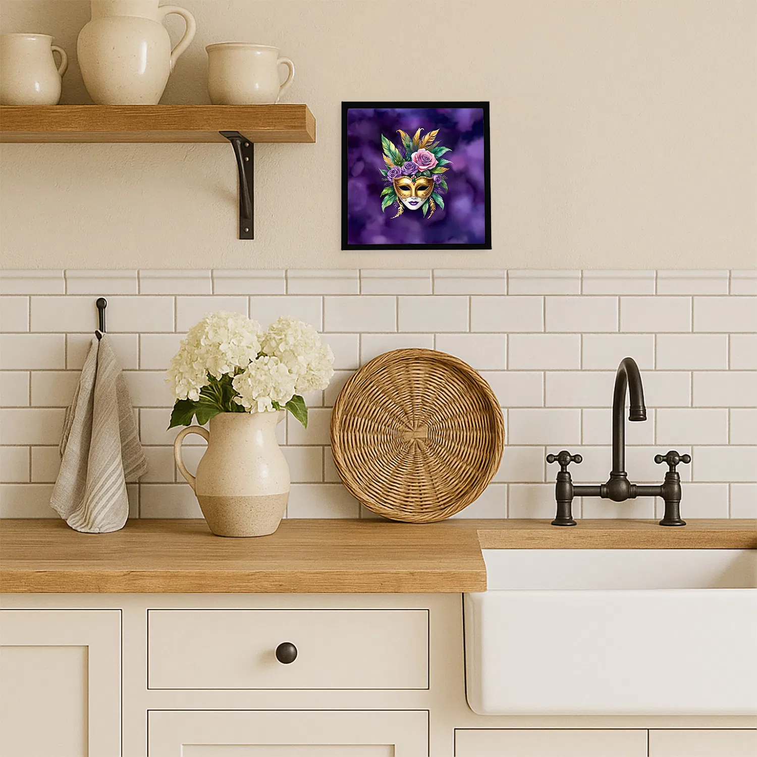 Mardi Gras Framed Metal Print, 8x8, picture 2 of 3