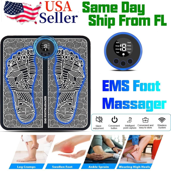 Electric Foot Massager Pad Blood Circulation Muscle Stimulator Mat 19 Levels and 8 Modes-Massage Mat(TK/TMEU for self-pickup)-12