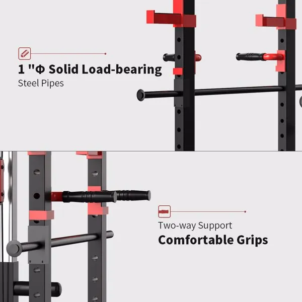 Power Cage Squat Rack Stands Gym Equipment 1000-Pound Capacity — photo 3