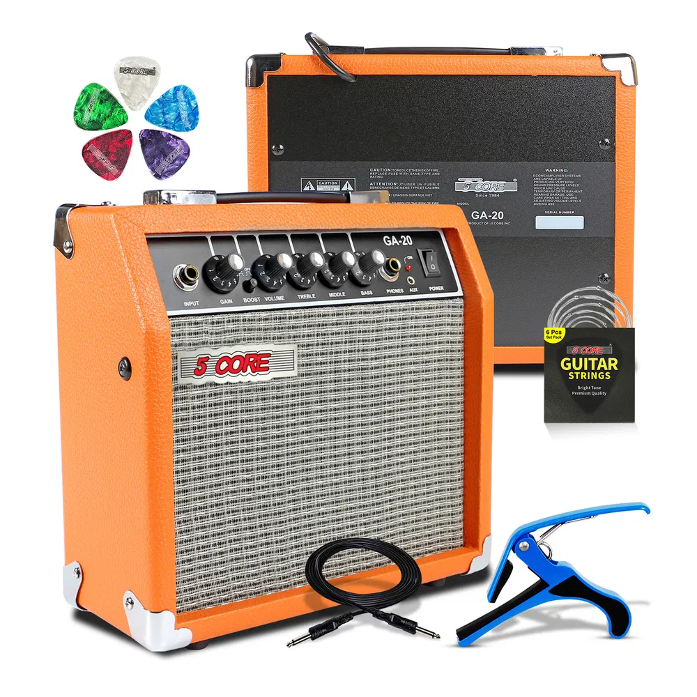 5 Core Guitar Amp Electric Portable Mini Amplifier w Built in Speaker Aux Headphone Jack image 21