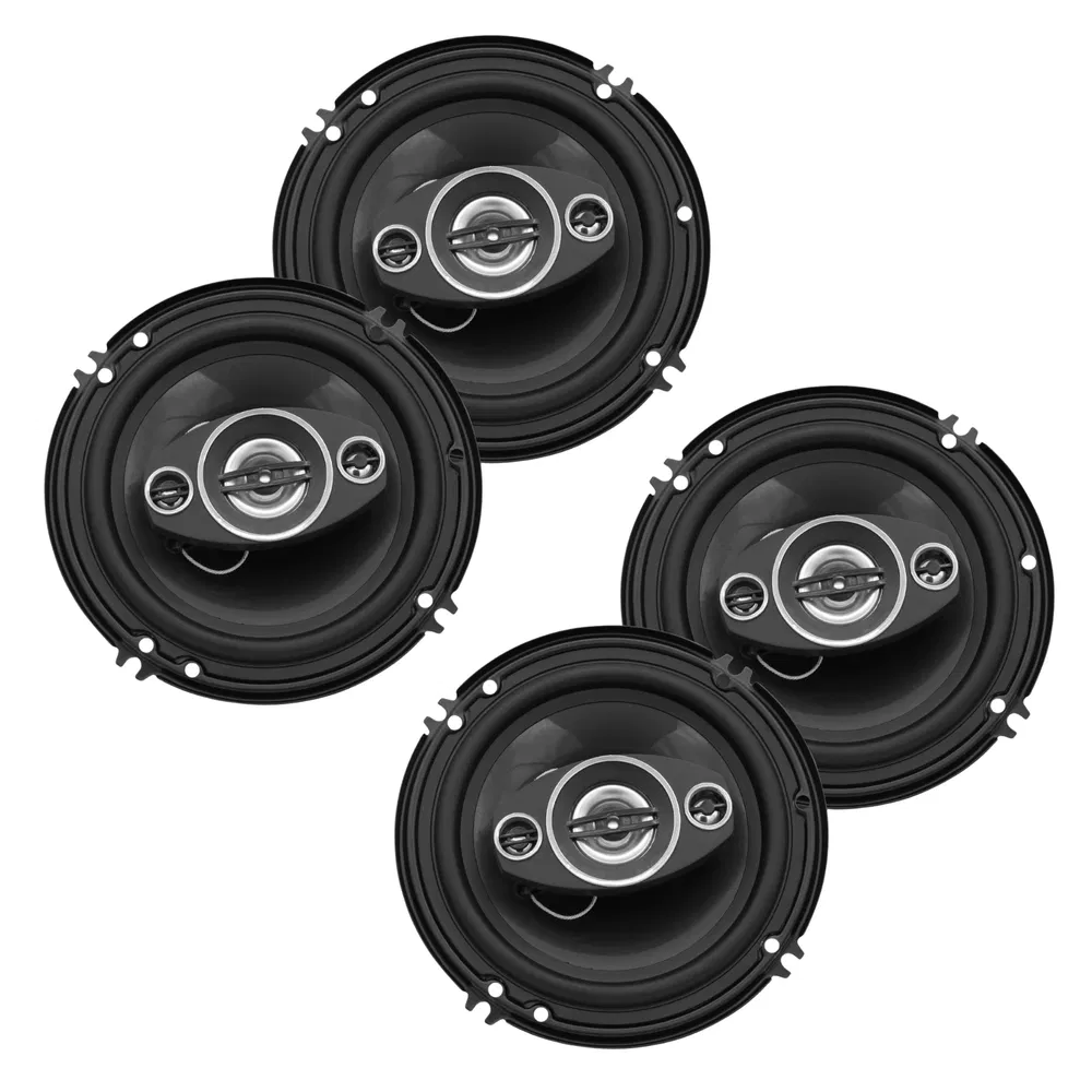 5 Core 2 Way 6' Car Stereo Speakers 2Pair 500W Coaxial Subwoofer w Tweeter | Universal Fit Deep Bass…