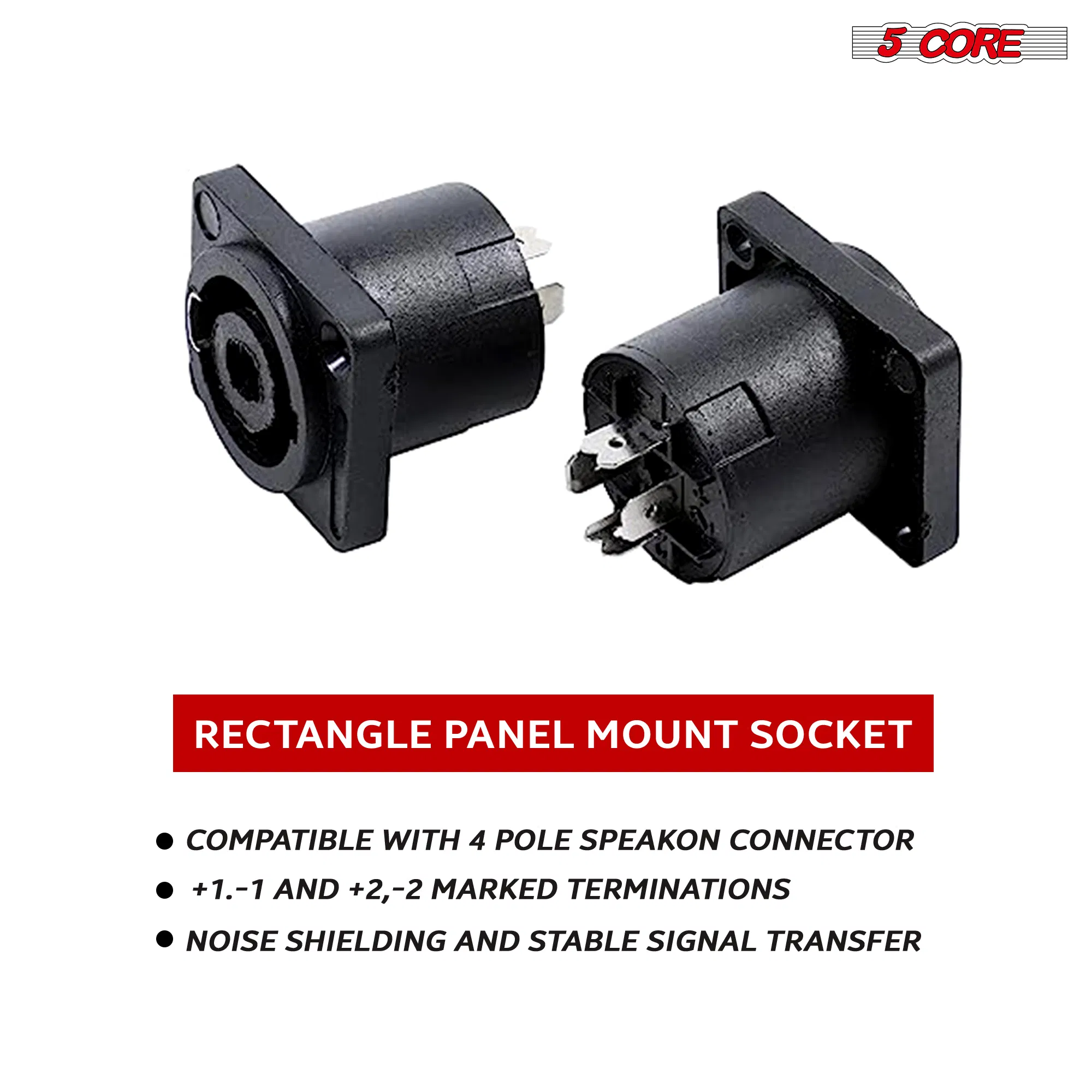 5 Core Speakon Adapter High Quality Audio Jack Male Audio Pin Speaker Adapter Connector image 11