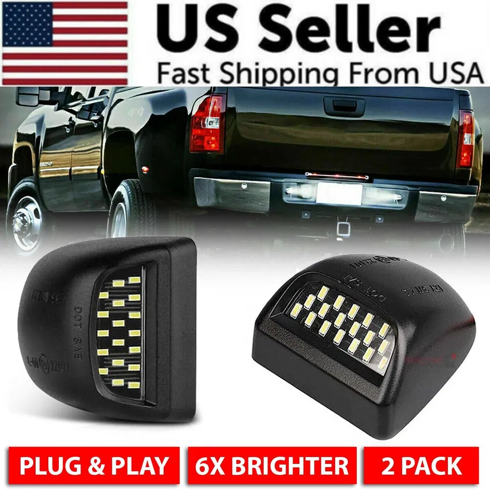 Luz de matrícula LED brillante para Chevy Silverado Avalanche 1999-2013