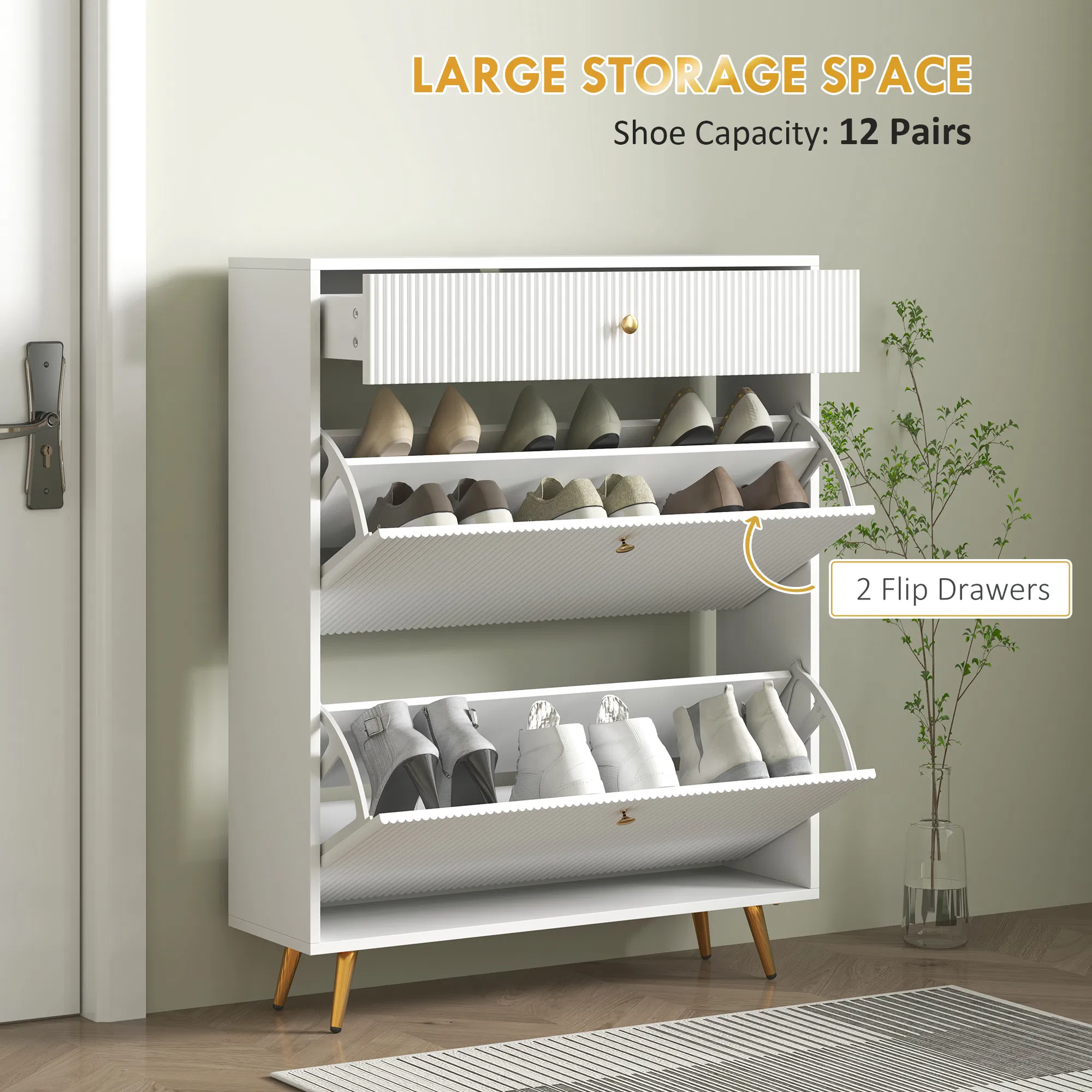 Narrow Shoe Storage Cabinet, picture 4 of 5
