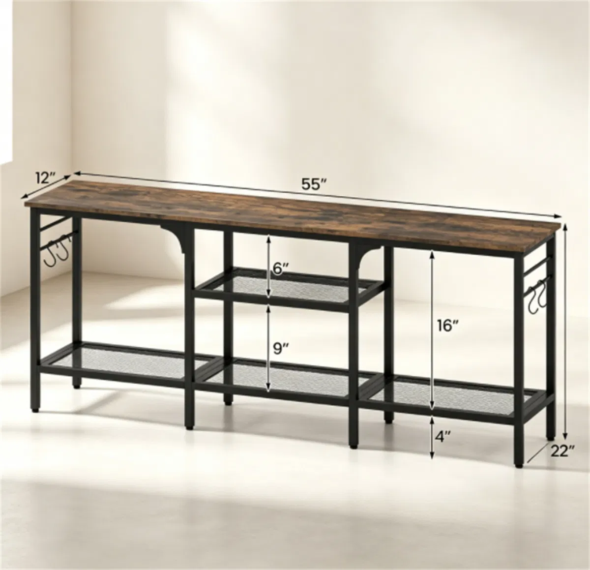Industrial 3-Tier TV Stand, picture 4 of 5