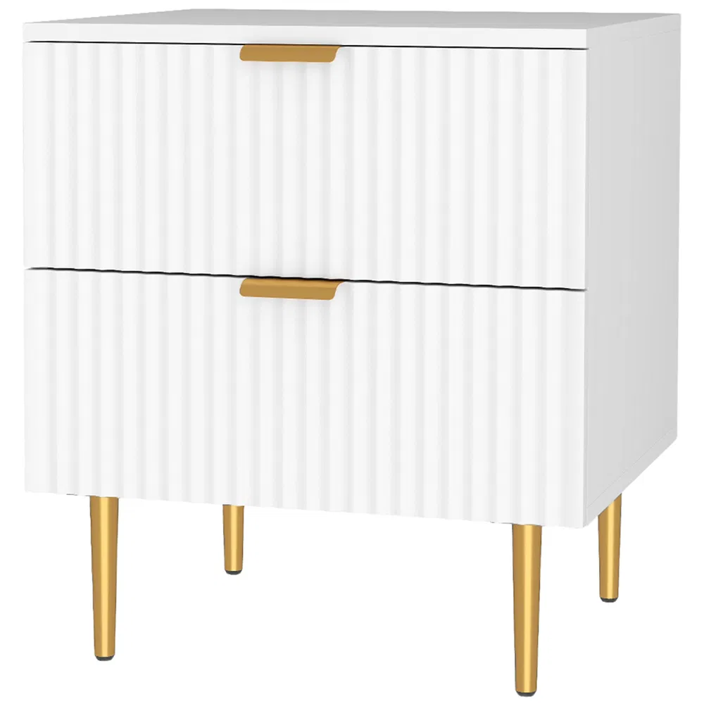 White Nightstand with 2 Drawers, picture 5 of 5