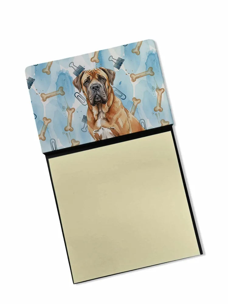 Neapolitan Mastiff Coworker Watercolor Sticky Note Holder Refillable Dispenser Desk Accessory 3x3 Pad Gift · Default