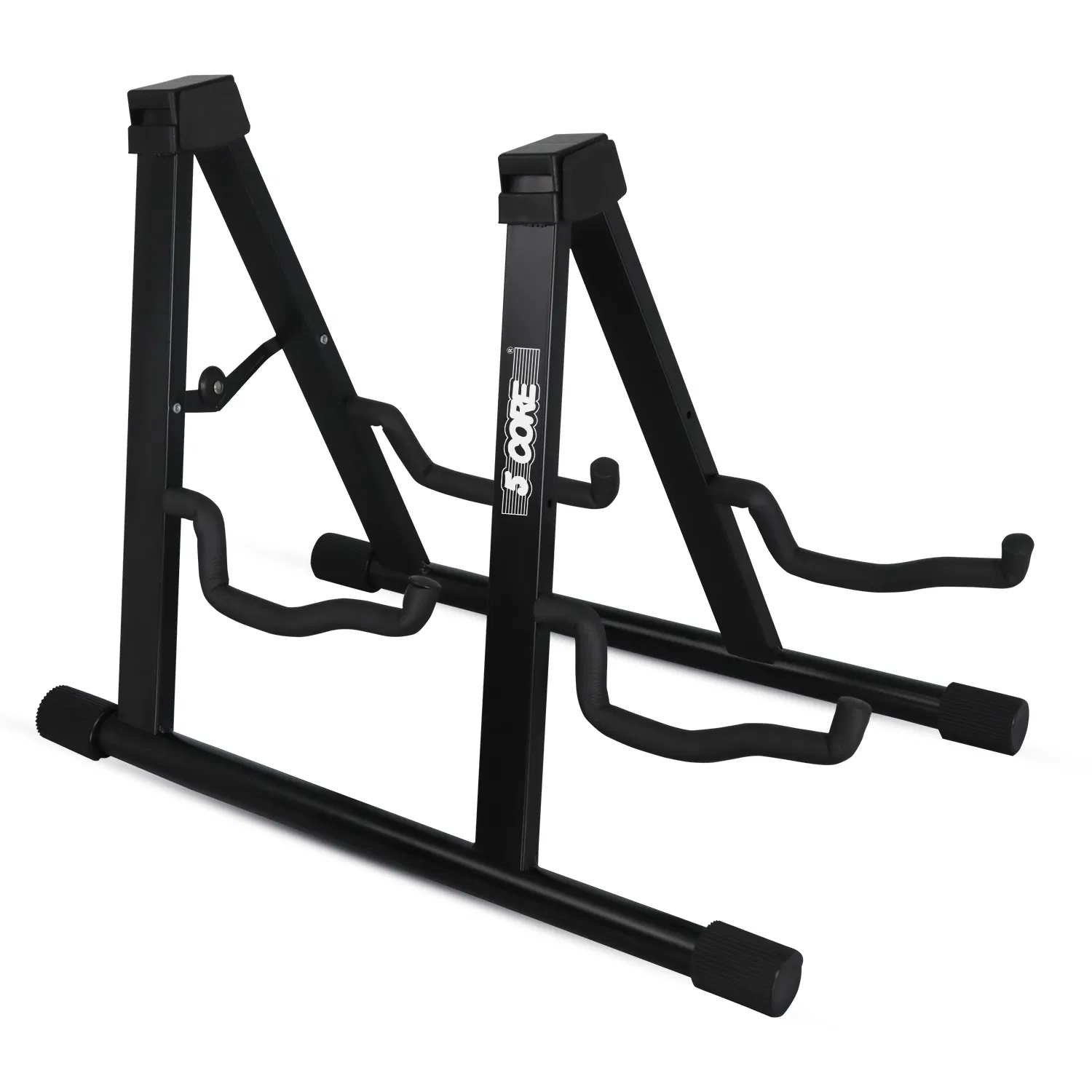 5 CORE Double Guitar Stand Floor Adjustable Heavy Duty A Frame Universal Folding Acoustic Electric Bass Mandolin Banjo Violin Holder Multiple Folding Stands For On Stage Studio Easy Assembly