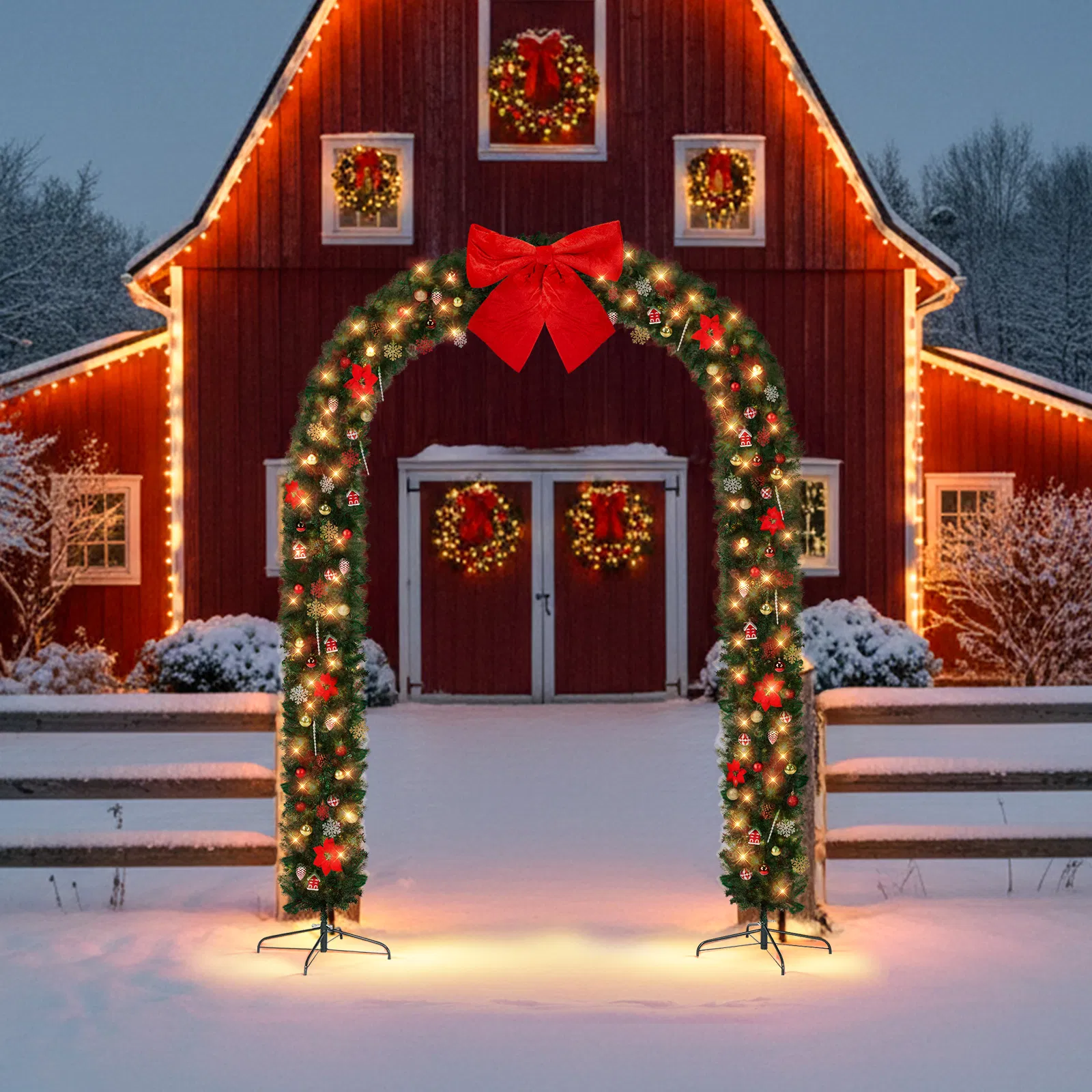 Christmas Artificial Tree Archway Decoration, Realistic PVC Holiday Tree Arch Frame for Outdoor Indoor… image 11