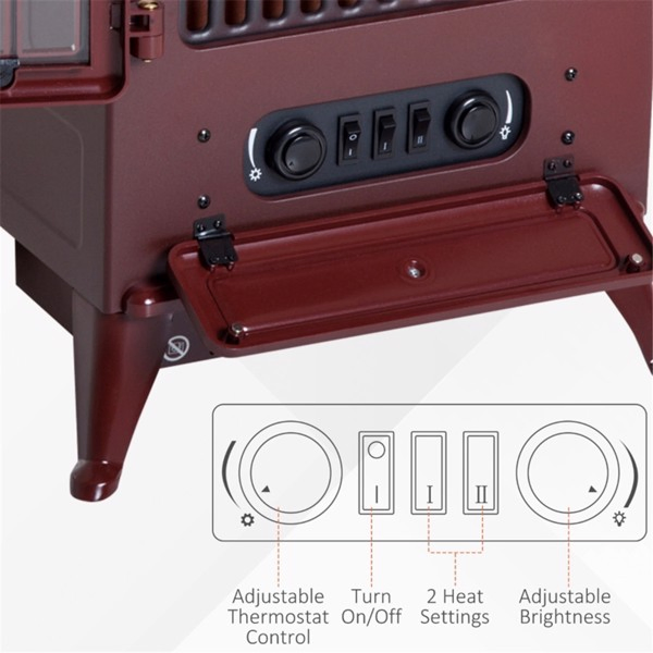 750W / 1500W 22'电炉, 独立式壁炉加热器-11