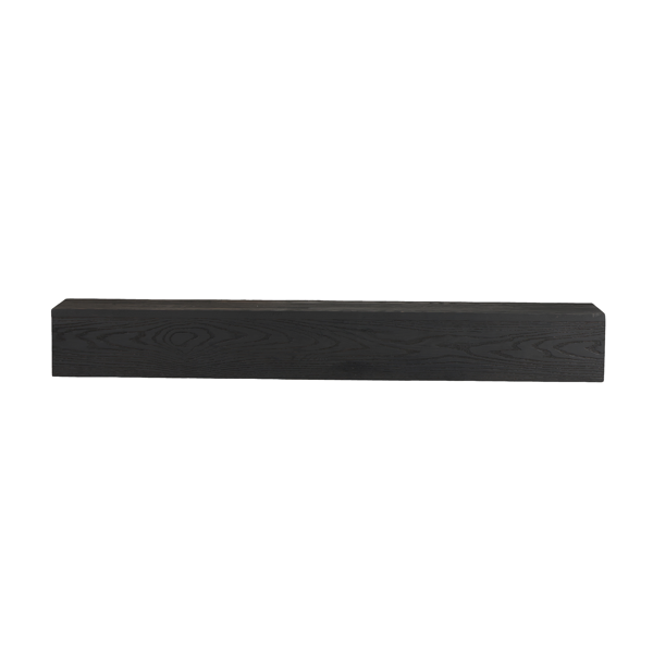 48'' Embossed Fireplace Mantel Western Red Cedar Wall-Mounted & Floating Shelf for Home Decor-18