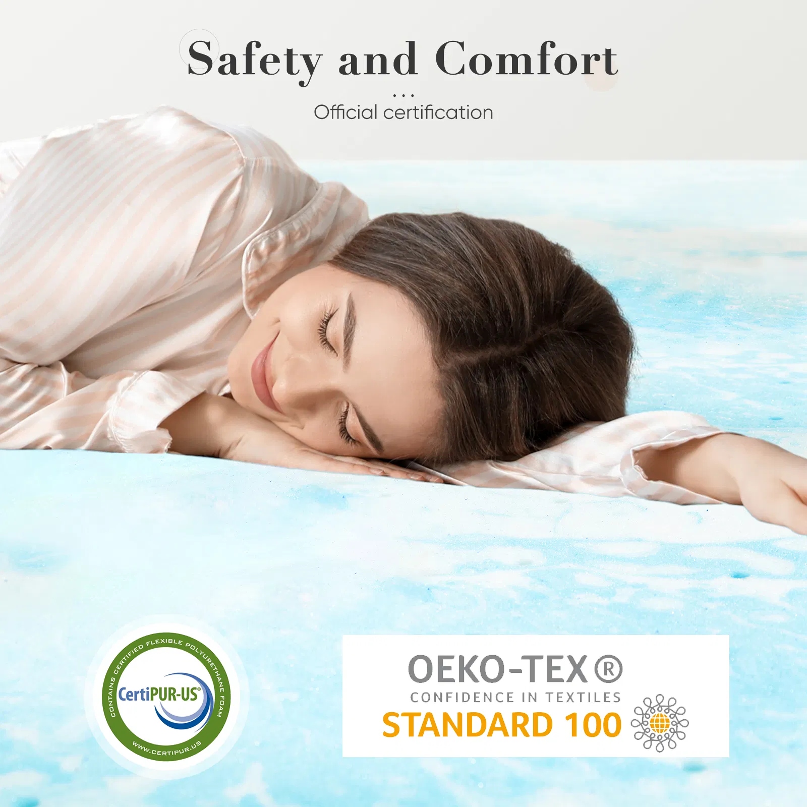 2-3 Inch Gel Memory Foam Mattress Topper Full Size Cooling Mattress Soft and Breathable Bed Topper School Bedroom Furniture image 2