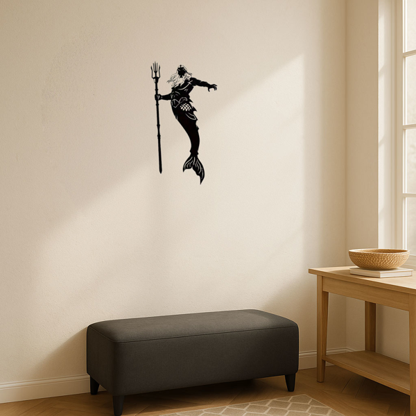 CIFbuy Exquisite Merman Mermaid King Queen Metal Wall Art Set Mythical Ocean Decor Handcrafted Unique Gift (TikTok, temu pick-up service)-18