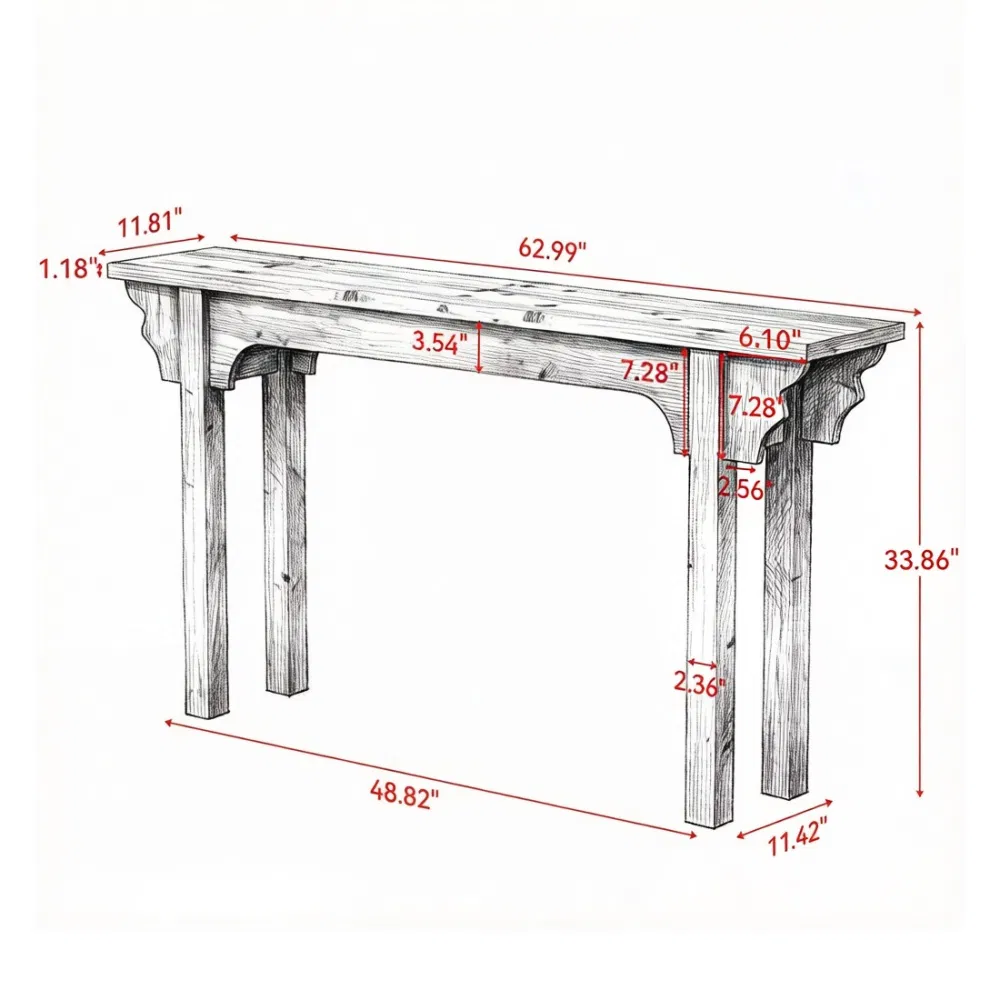 Solid Wood Console Table, picture 4 of 5