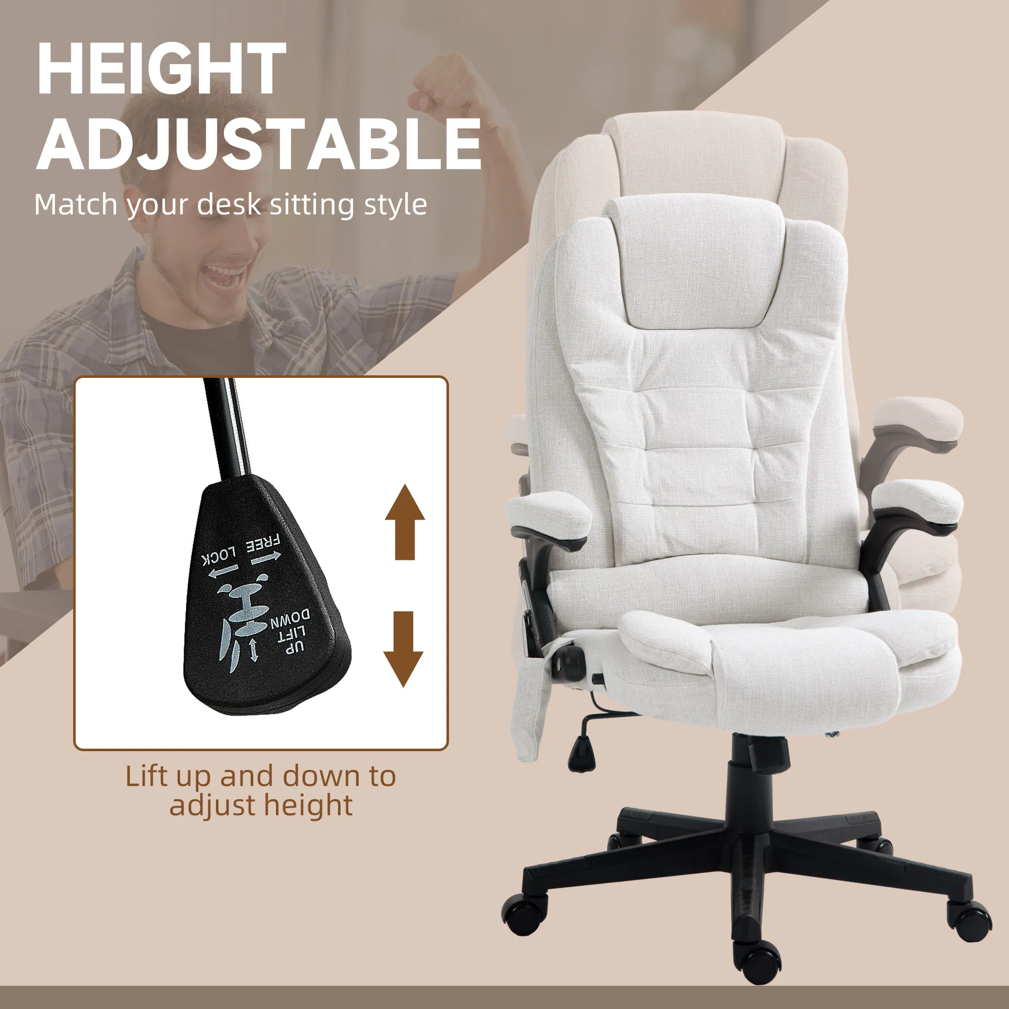 Reclining Massage Office Chair, picture 4 of 5