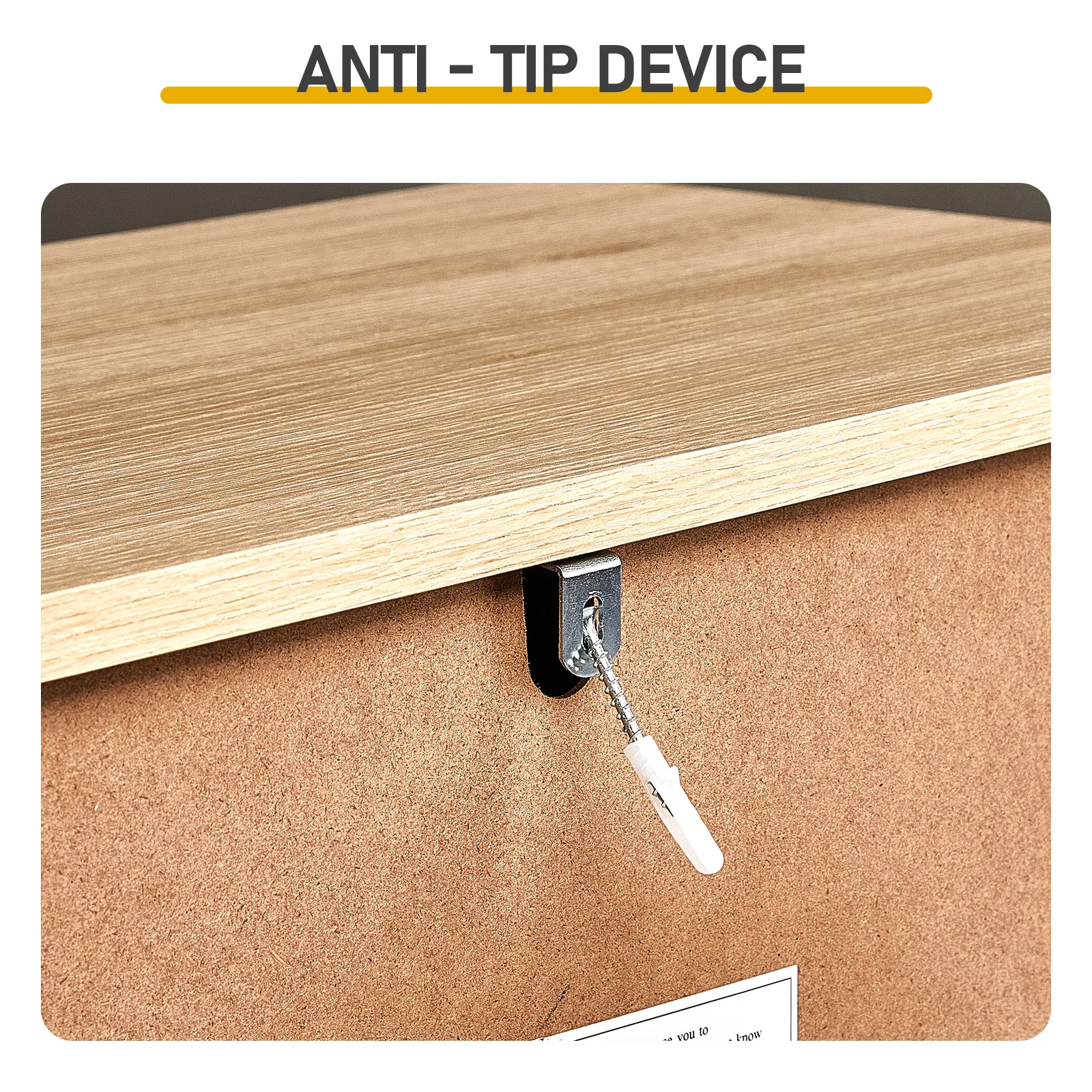 Handle-Free 4-Drawer Storage Cabinet Color-Block Drawer Dresser 23.62*14.96*30.71in Wood-Tone Cabinet… image 7