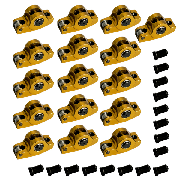 摇臂 Aluminum Self-aligning Roller Rockers Arms 1.5 Ratio For Chevy Small Block SBC Gen I 350 400-16