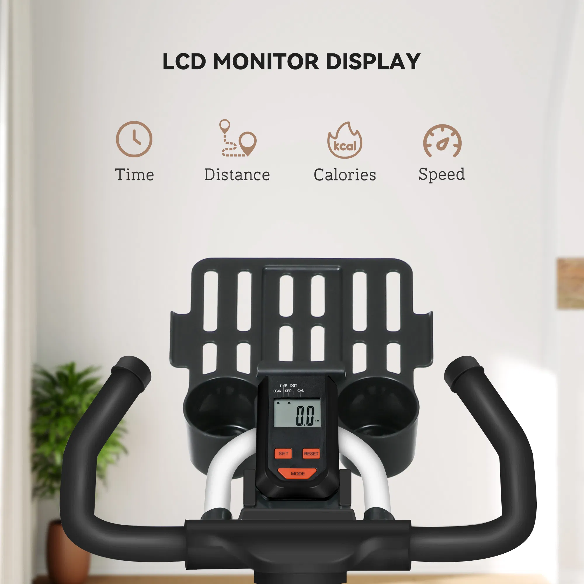 Adjustable Upright Stationary Exercise Bike w/ LCD Display β photo 5