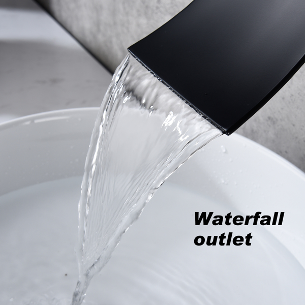 壁挂式浴室瀑布式水龙头Wall mounted bathroom waterfall faucet-12