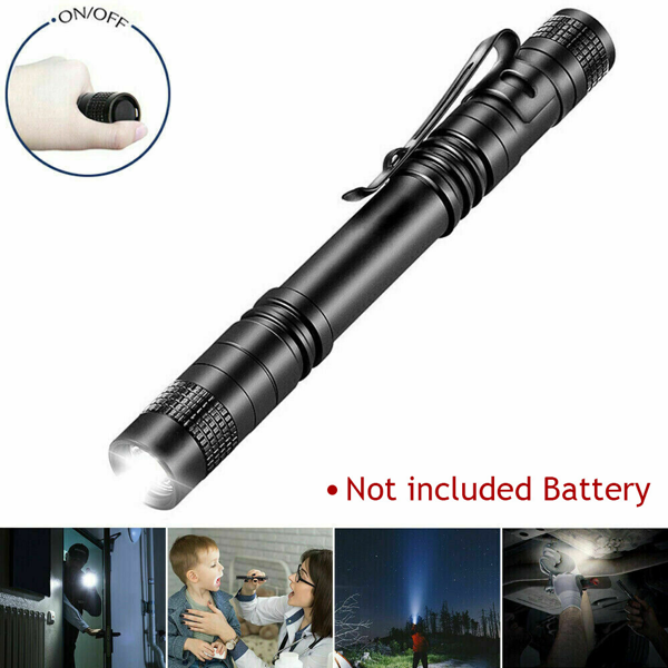 2 PCS Portable Mini LED Flashlight Camping Hiking Handheld Flashlight Pen Work light-16