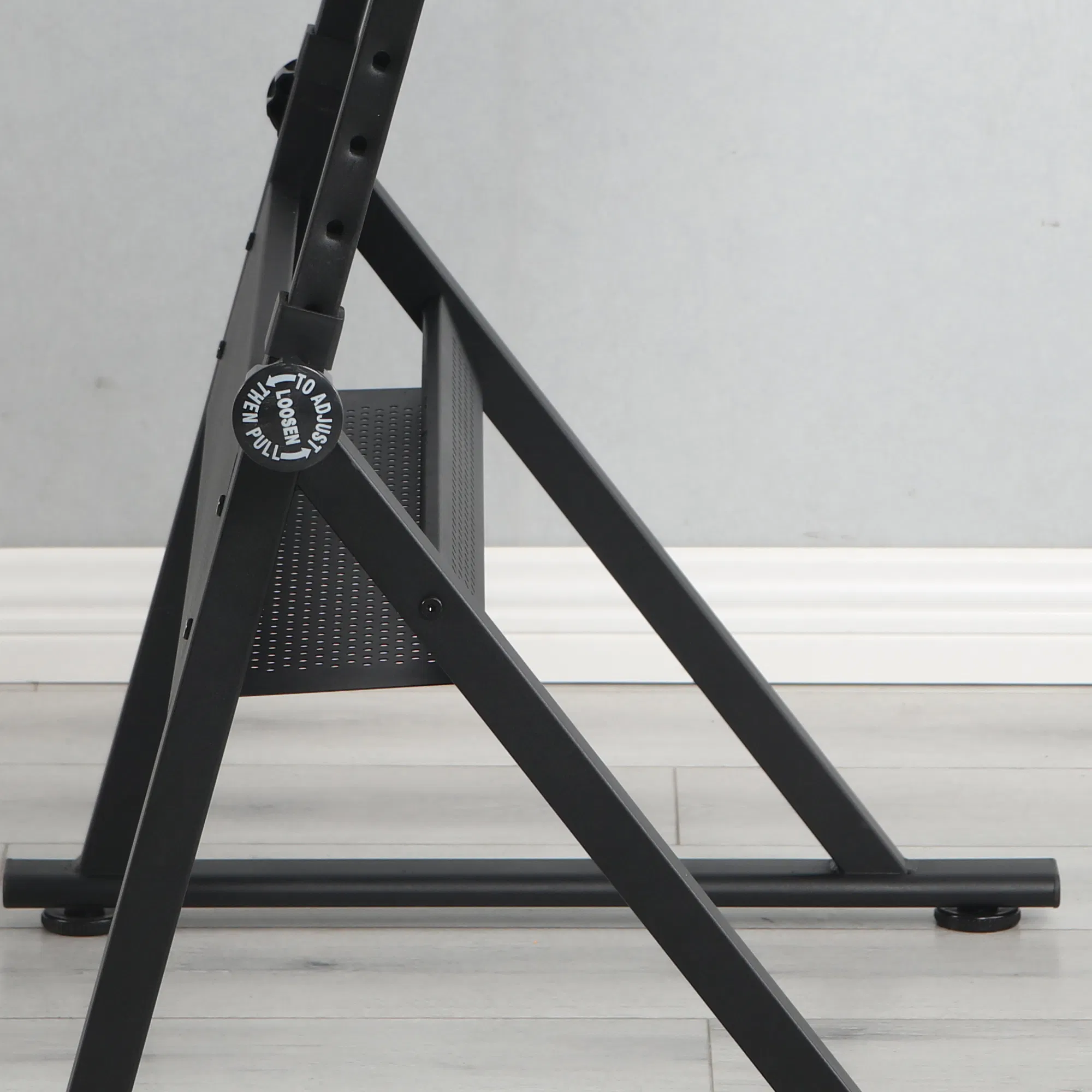 black adjustable tempered glass drafting printing table with chair image 4