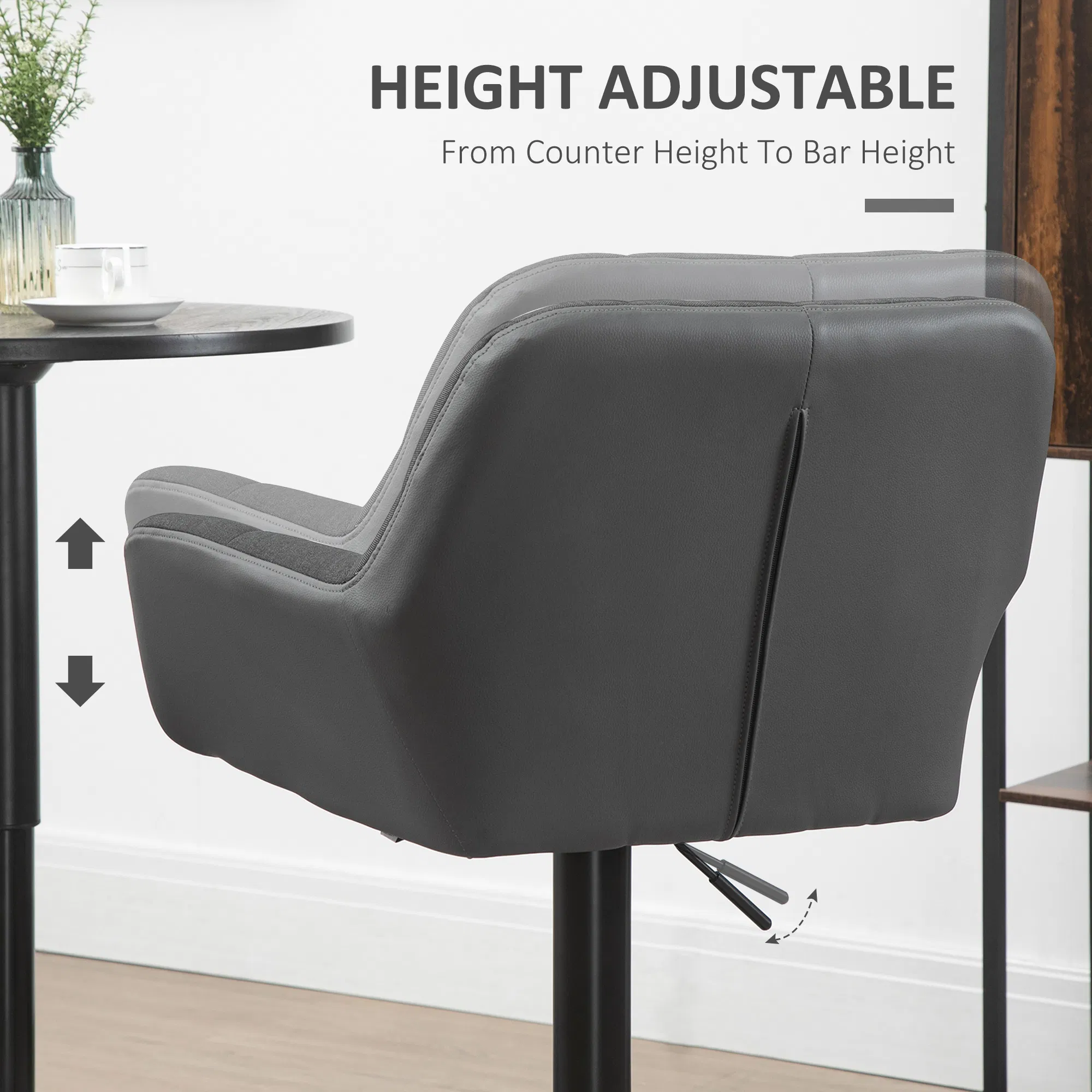 Swivel Adjustable Bar Stools, picture 4 of 5